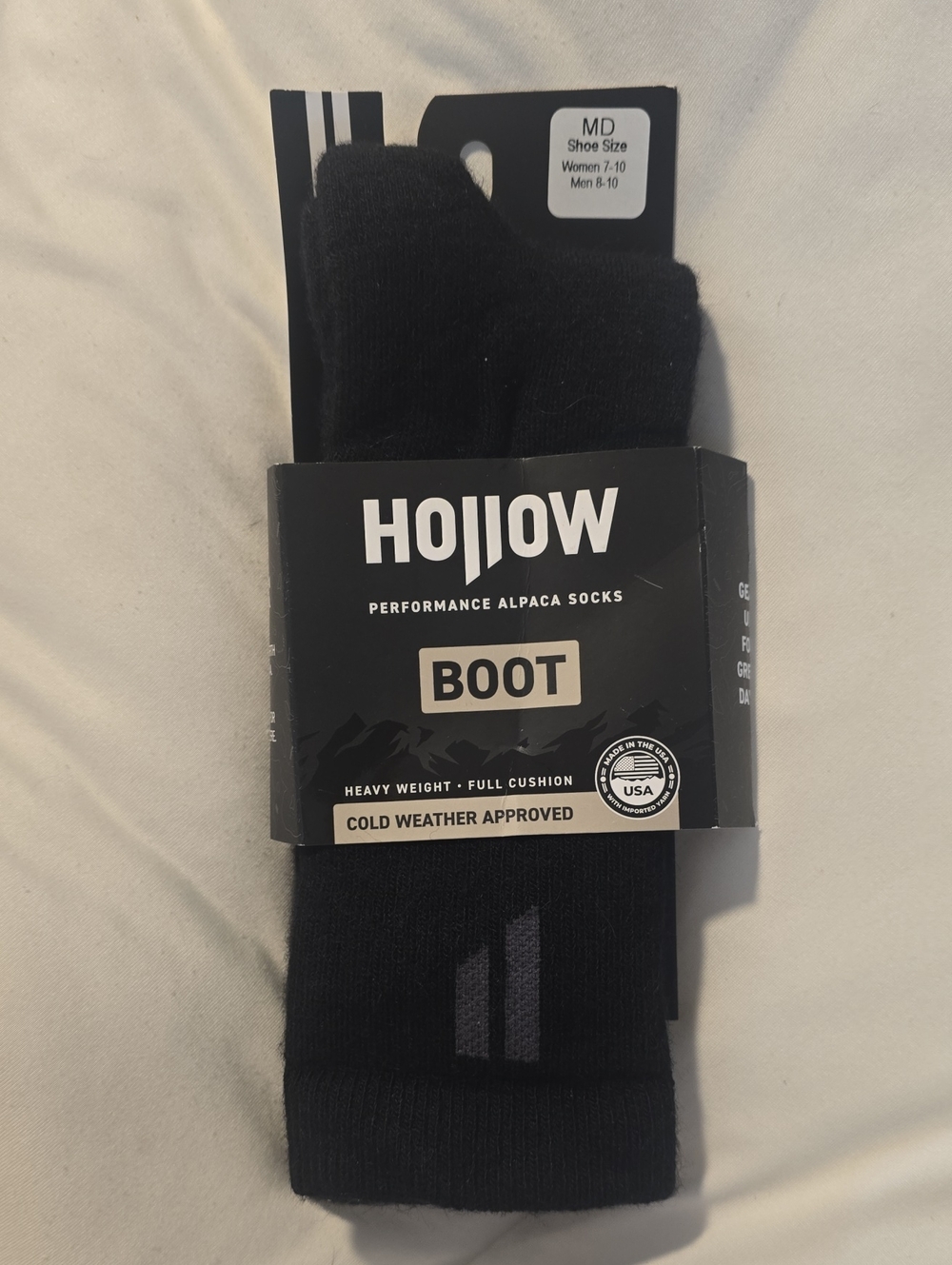 Hollow Performance Alpaca Socks Boot - Black - Lg, Md